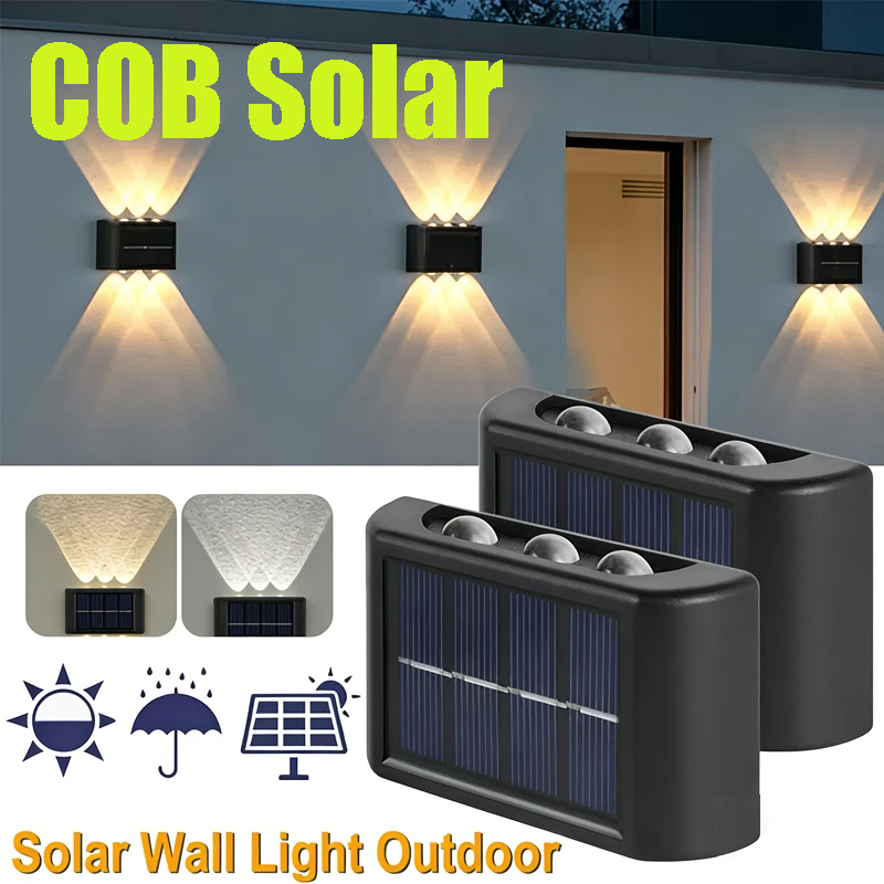 Outdoor Lighting For Garden - COB Güneş Enerjili Duvar Lambası Dış