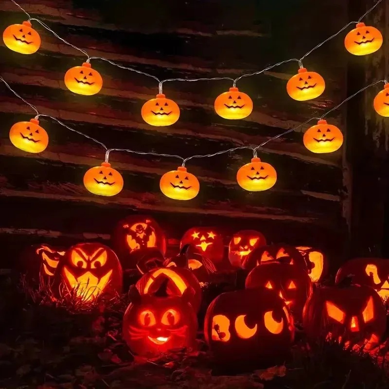 Outdoor Lighting Lanterns - Balkabağı Cadılar Bayramı Işık Zinciri 20LED