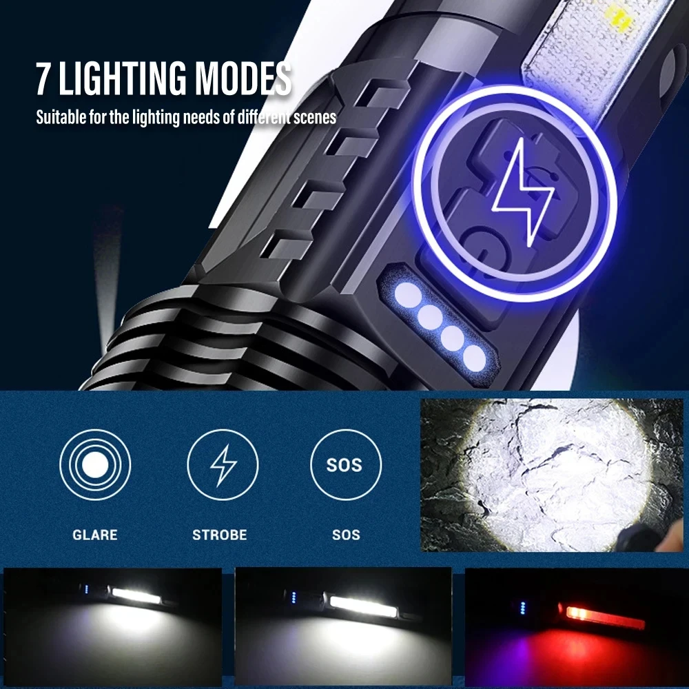 Güçlü XHP50 LED El Feneri Su G - Outdoor Lighting Usb incelemesi ve fiyatı