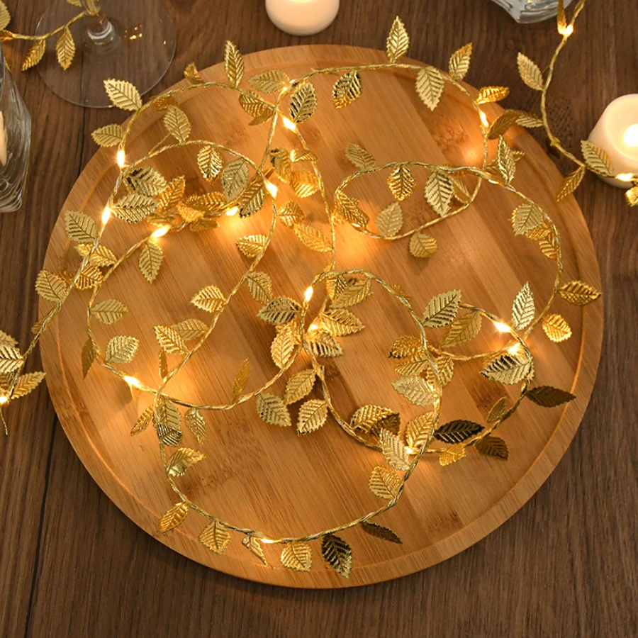 Altın Yaprak Rattan Bakır Tel  - Lighting Wedding Outdoor incelemesi ve fiyatı