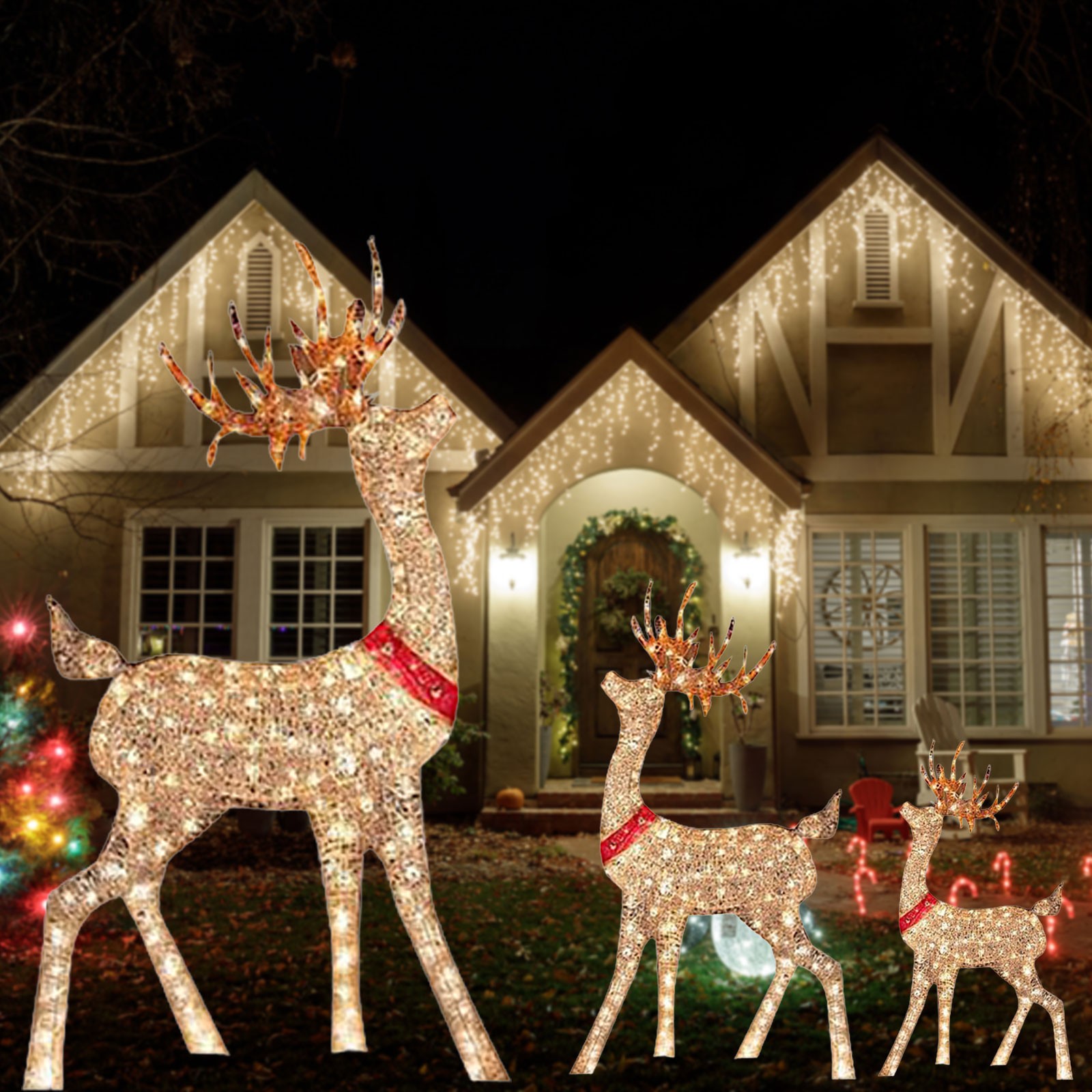 Işıklı noel dekorasyon geyik 1 - Outdoor Lighting Event incelemesi ve fiyatı