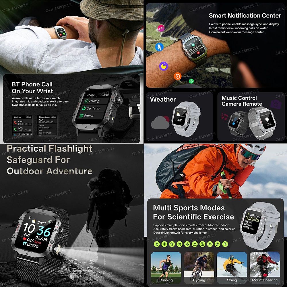 Askeri Açık Hava Akıllı Saat E - Outdoor Lighting Track incelemesi ve fiyatı
