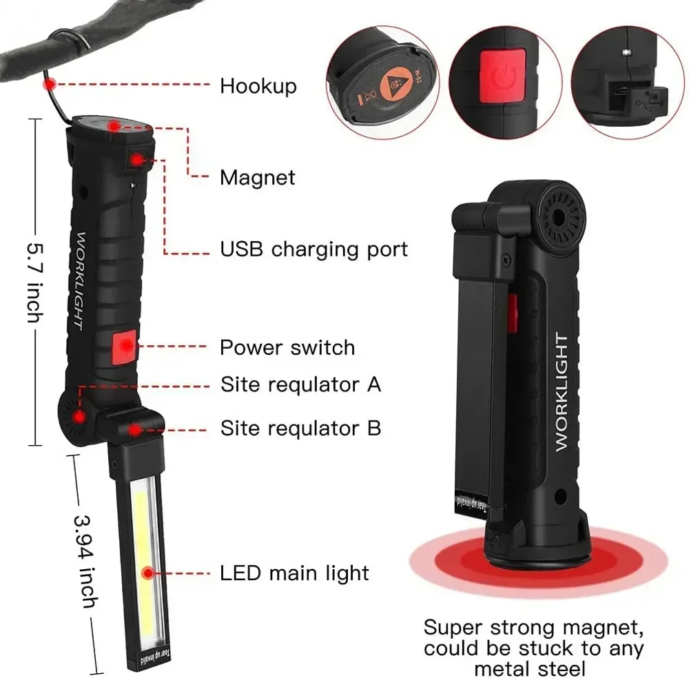 LED COB El Feneri USB Şarj Edi - Outdoor Lighting Usb incelemesi ve fiyatı
